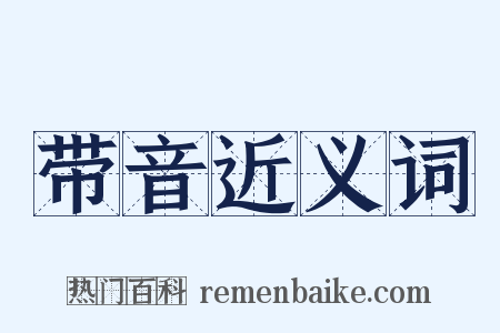 带音近义词是什么意思的图片